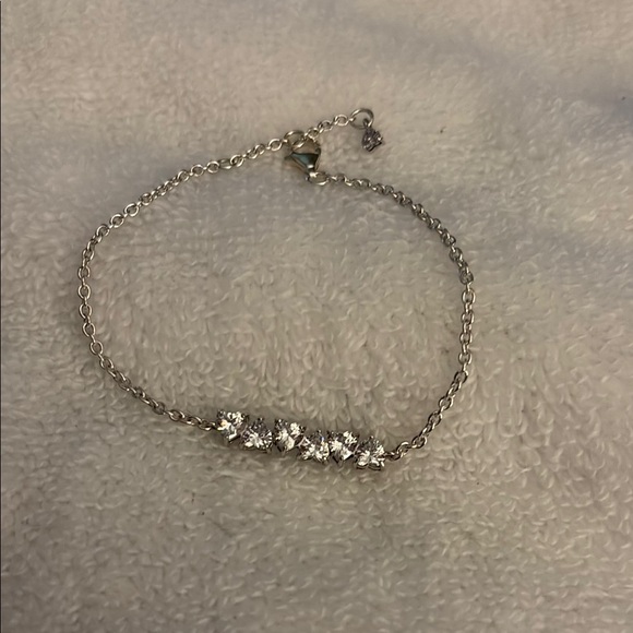 Pandora Sparkling Endless Hearts Chain Bracelet 591162C01-18 New - Picture 1 of 5